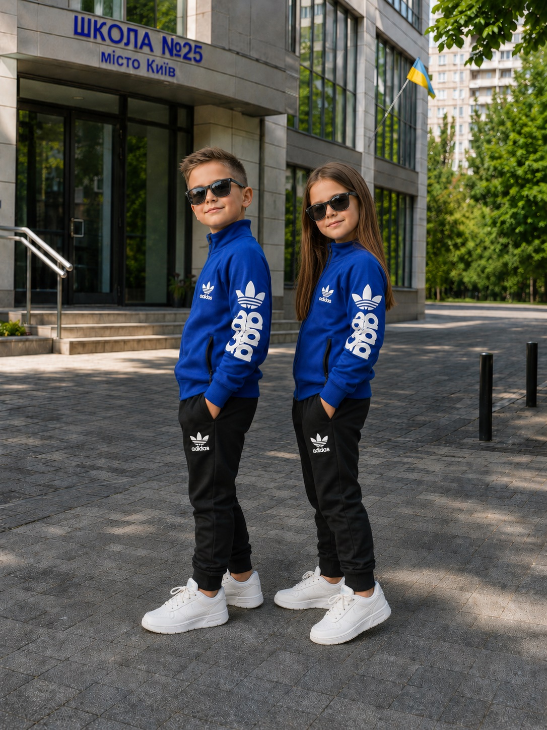 Дитячий костюм Adidas електрик — фото 2